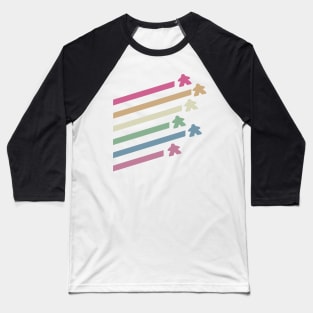 Retro Flying Meeples Baseball T-Shirt